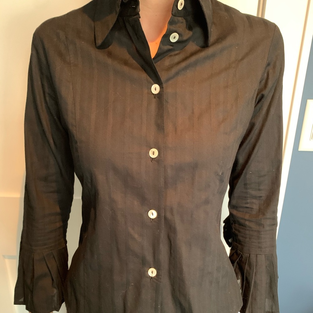 Black button down shirt
